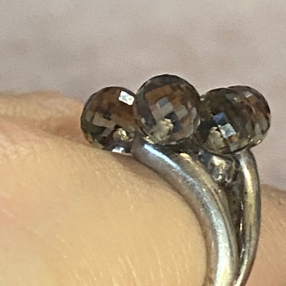 925 Sterling Silver & Faceted Smokey quartz Ring - Picture 14 of 16